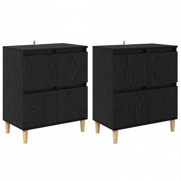 vidaXL Konzole 2 ks Černý dub 60 x 35 x 70 cm Kompozitní dřevo