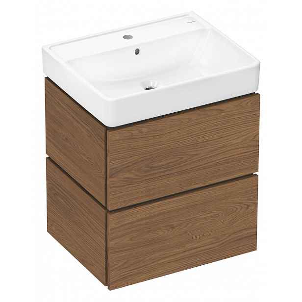 Hansgrohe Xilesa E - Skříňka s umyvadlem, 58x73x48 cm, 2 zásuvky, dub kašmírový 54396550
