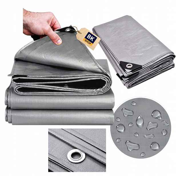Plachta 6x12 m Hrubý přívěs na auto, zesílený, voděodolný, 120 g/m2