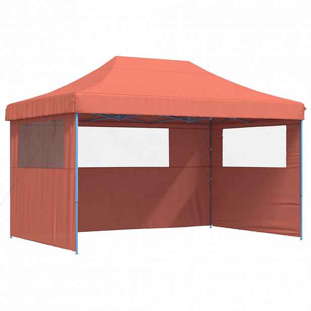 vidaXL Party Stan 440 x 292 x 315 cm Terakota s modrým rámem