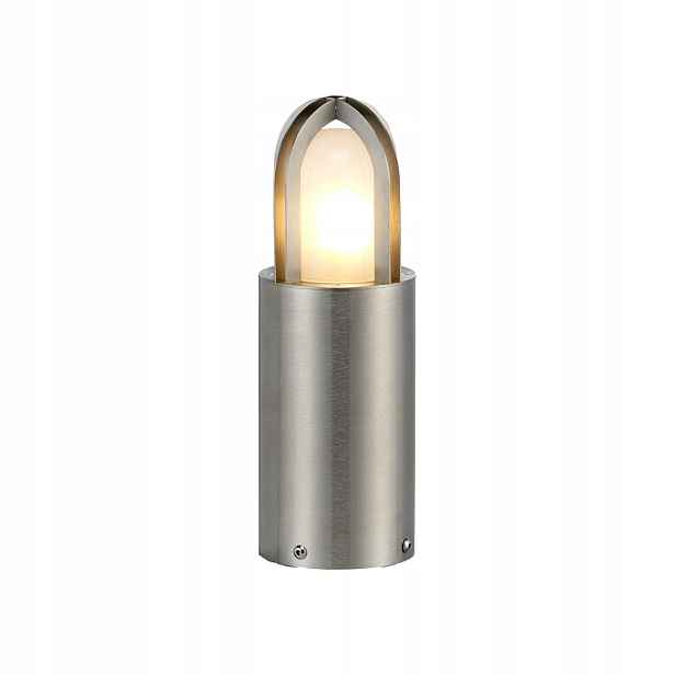Venkovní stojací lampa zahradní sloupek stříbrná 30 cm nízká IP55 Elstead