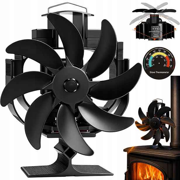 Termoelektrický Krbový Ventilátor Napájený Teplem, Krbový Ventilátor