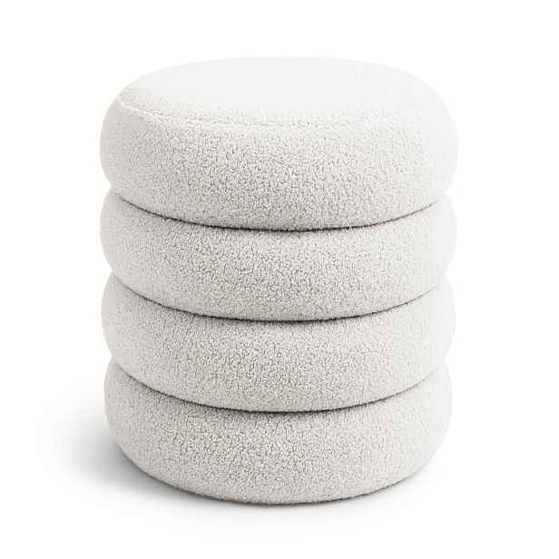 Ak furniture Taburet Snuggo I bílý