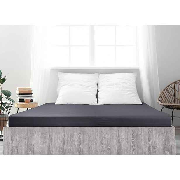 Jersey prostěradlo z mako bavlny LUXORA 90x200 cm tmavě šedé