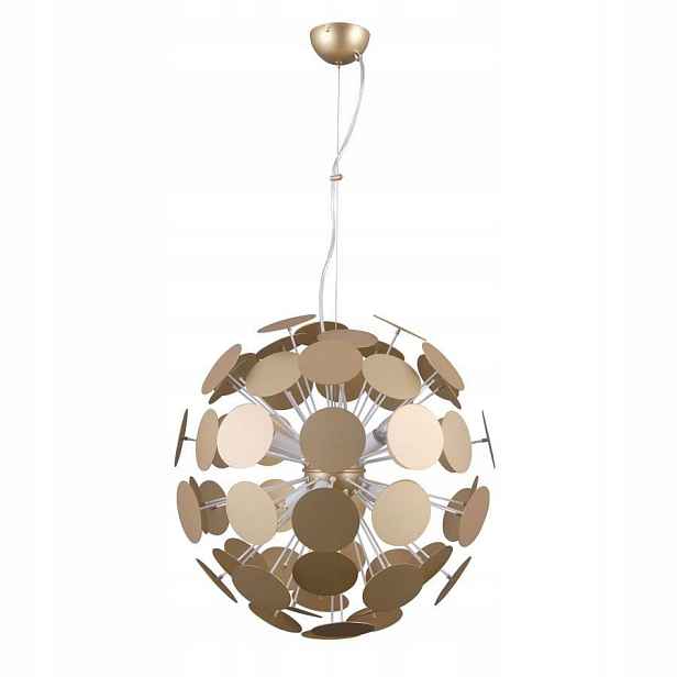 Závěsná lampa Stropní Svítidlo Mailone Bílo-zlatá 6xE14 Moderní do jídelny Italux