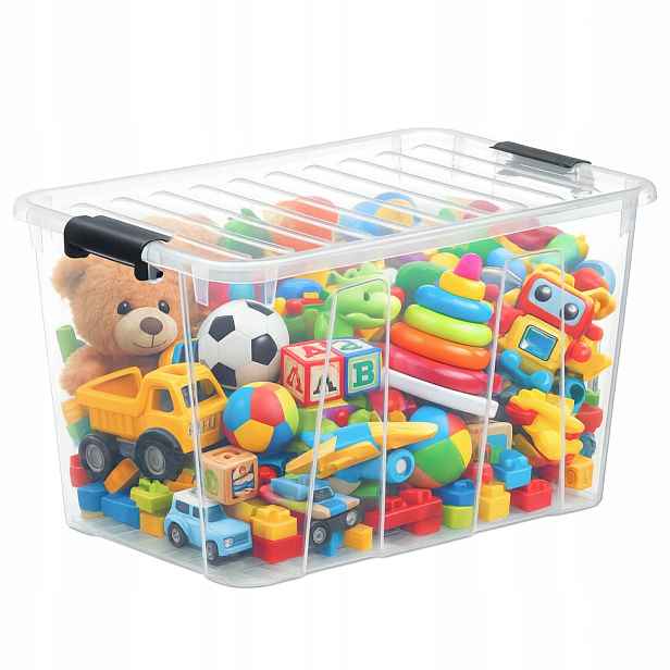 Plastový Úložný Box Box Plast Team 52L 56x37x34cm Bezbarvý