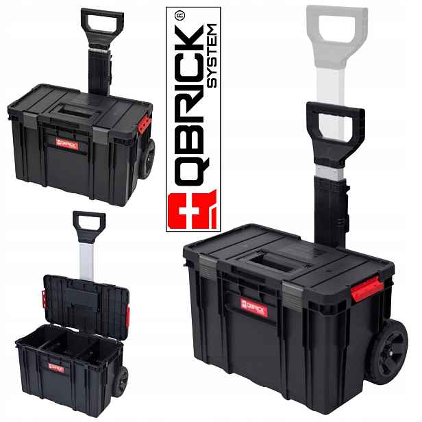 Qbrick Kufr na nářadí s kolečky, mobilní kufr Cart Two 2