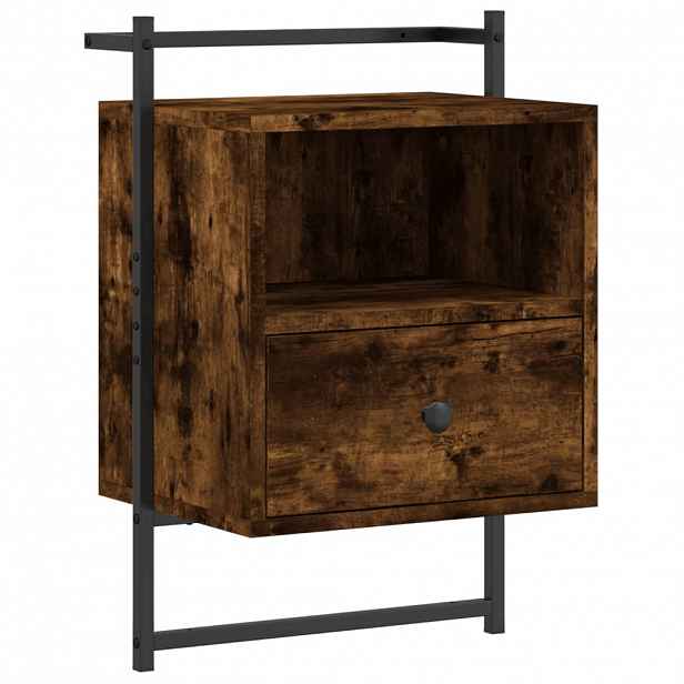 vidaXL Noční stolek nástěnný kouřový dub 40x30x61 cm kompozitní dřevo