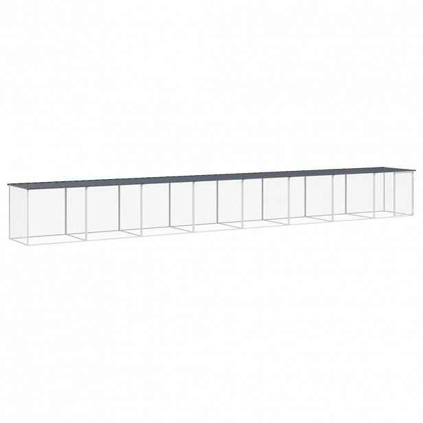 vidaXL Klec pro kuřata se střechou antracitová 803 x 98 x 90 cm ocel