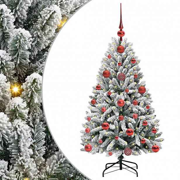 vidaXL Umělý vánoční stromeček 120 cm 150 LED Teplá bílá PVC a ocel