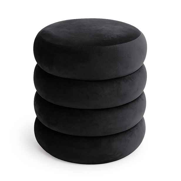 Ak furniture Taburet Snuggo II černý