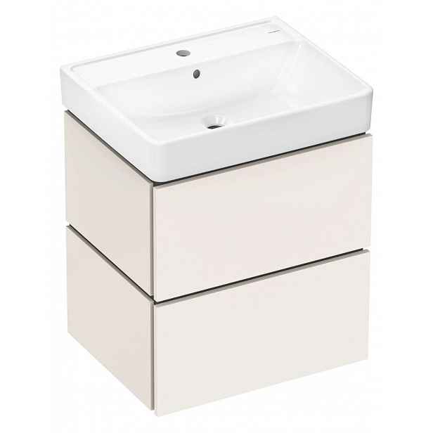 Hansgrohe Xilesa E - Skříňka s umyvadlem, 58x73x48 cm, 2 zásuvky, písková matná béžová 54396780