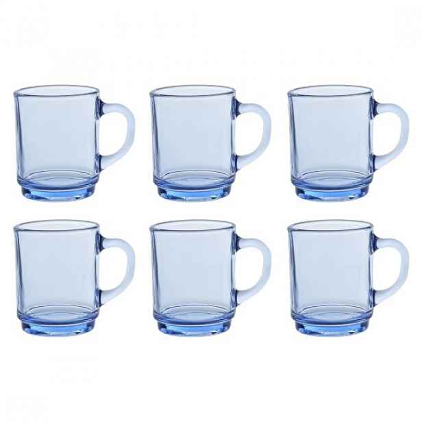 Sada 6 skleněných hrnků, 260 ml, "Versailles", Marine - Duralex