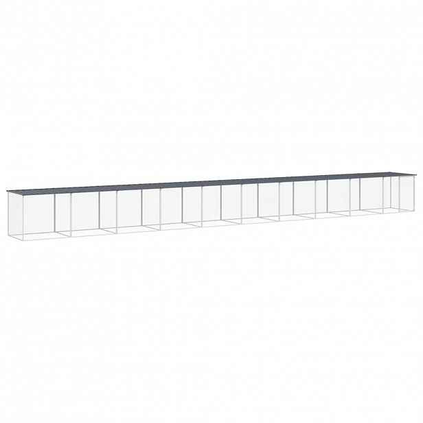 vidaXL Klec pro kuřata se střechou antracitová 1 003 x 98 x 90 cm ocel