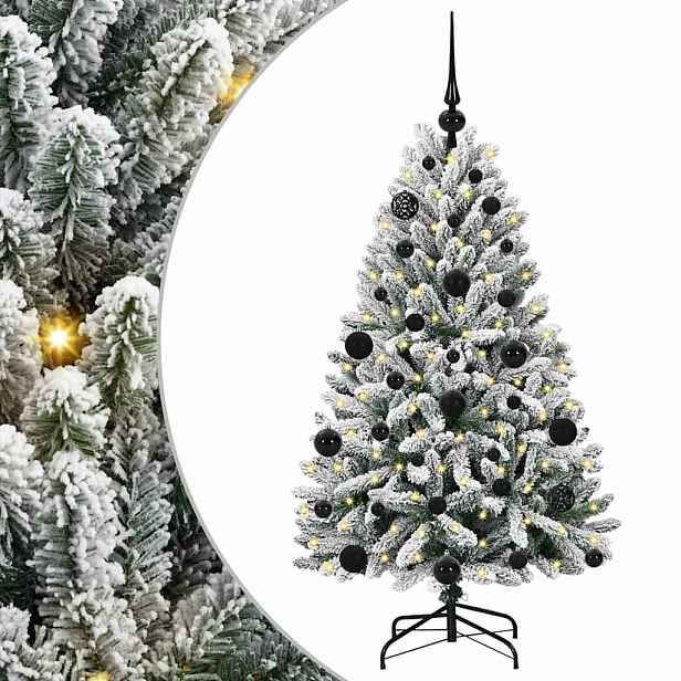 vidaXL Umělý vánoční stromeček 120 cm 150 LED Teplá bílá PVC a ocel