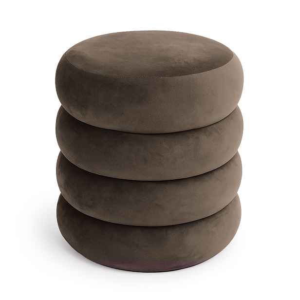 Ak furniture Taburet Snuggo II hnědý