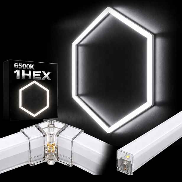 Jednotlivý Led hexagon bílý 42W 6500K 92x79 Cm detailingová garáž