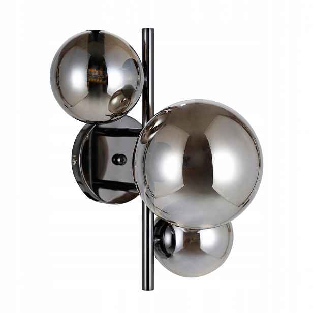 Nástěnná lampa černý chrom, elegantní nástěnné svítidlo do chodby do obývacího pokoje Canello
