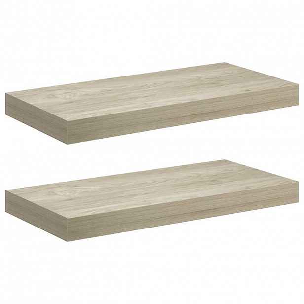 vidaXL Plovoucí nástěnné police 2 ks dub 50 x 23,5 x 3,8 cm MDF