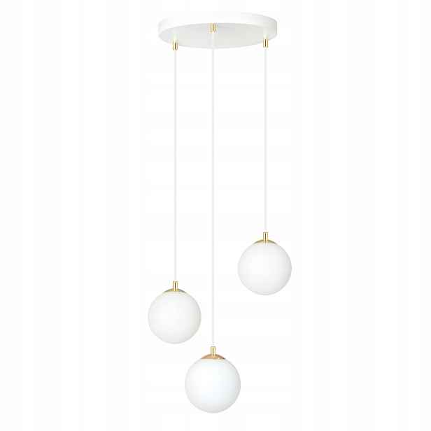 Závěsná lampa Emibig 3xE14 10W Royal 3 bílá