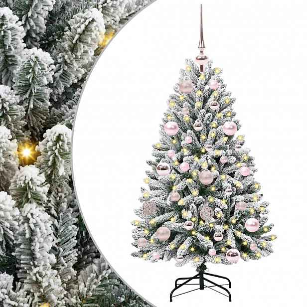 vidaXL Umělý vánoční stromeček 120 cm 150 LED Teplá bílá PVC a ocel