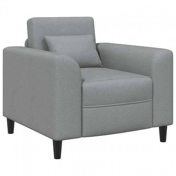 vidaXL křeslo Světle šedá Textil
