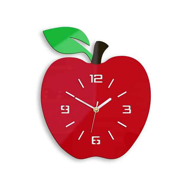 ModernClock Nástěnné hodiny Apple červené