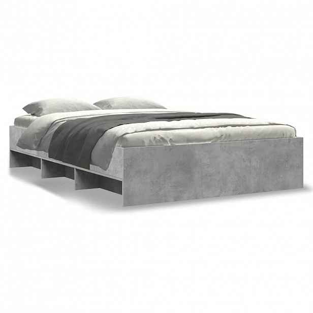vidaXL Rám postele betonově šedý 120 x 190 cm kompozitní dřevo