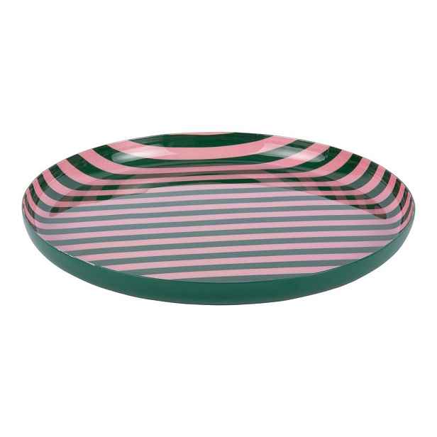 Zelený/světle růžový železný talíř ø 22 cm Animado – PT LIVING