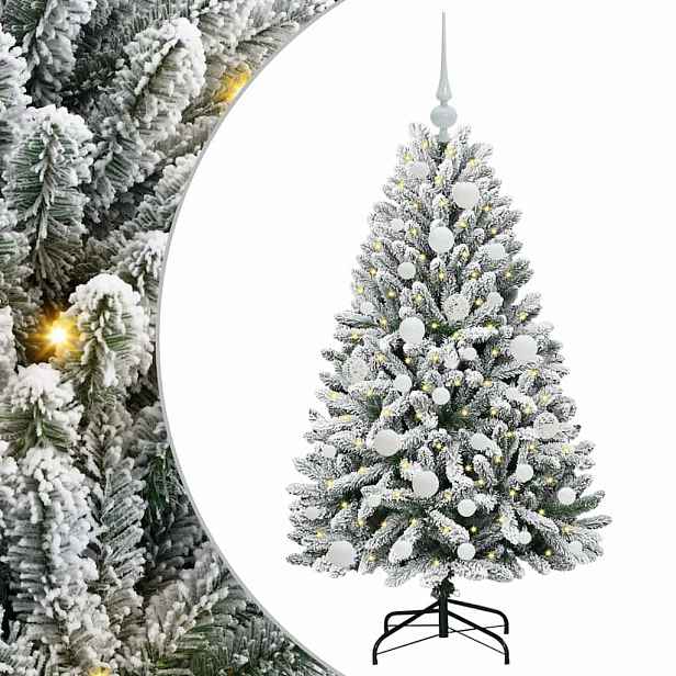 vidaXL Umělý vánoční stromeček 120 cm 150 LED Teplá bílá PVC a ocel