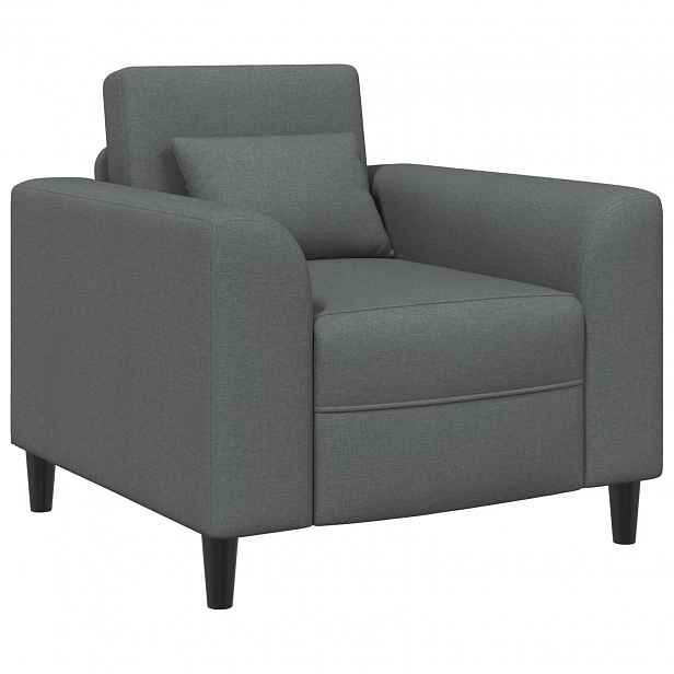 vidaXL křeslo Tmavě šedá Textil