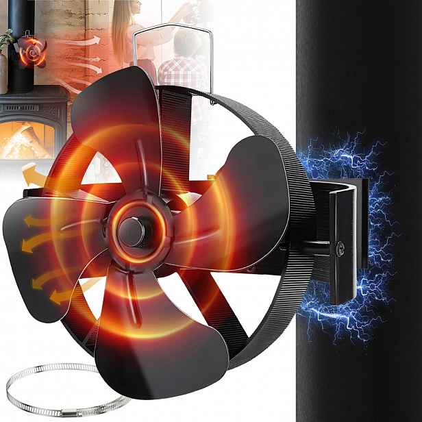 Krbový Ventilátor Turbína Distributor Vzduchu Koza 4 Čepele Bez Elektřiny