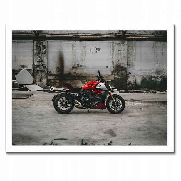 Plakáty v rámu 40x30 Červené Ducati Motocykl