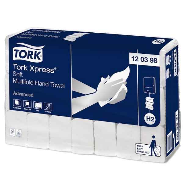 TORK Xpress ručníky Multifold Advanced 3780ks, 2-vr., cel. + rec. H2 120398