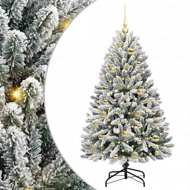 vidaXL Umělý vánoční stromeček 120 cm 150 LED Teplá bílá PVC a ocel