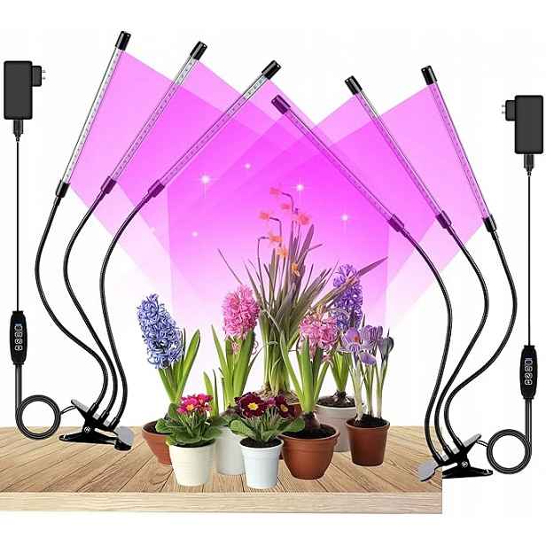 2x Lampa pro růst pěstování rostlin 60 Led diod Časovač pěstování