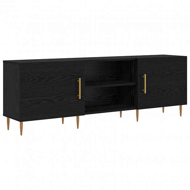 vidaXL Televizní skříň 150 x 30 x 50 cm Černý dub Kompozitní dřevo