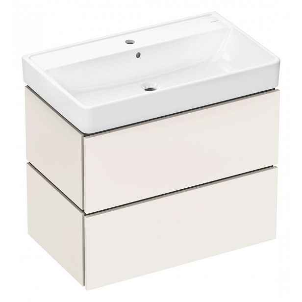 Hansgrohe Xilesa E - Skříňka s umyvadlem, 78x73x48 cm, 2 zásuvky, písková matná béžová 54397780