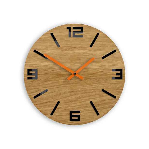 ModernClock Nástěnné hodiny Arabic hnědo-oranžové