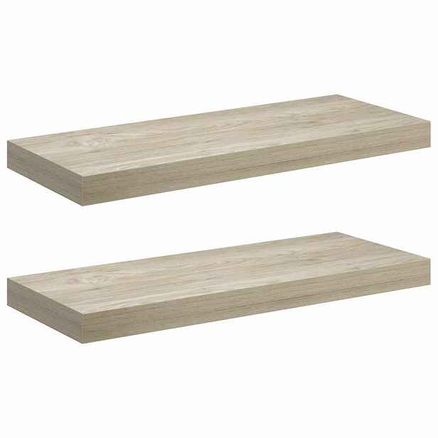 vidaXL Plovoucí nástěnné police 2 ks dub 60 x 23,5 x 3,8 cm MDF