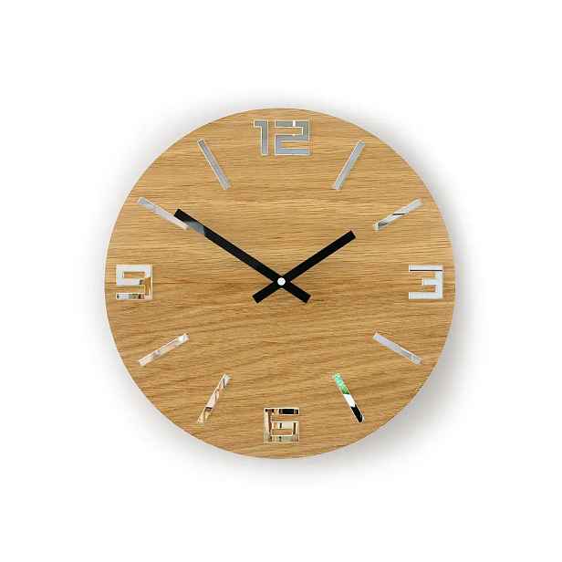 ModernClock Nástěnné hodiny Arabic hnědo-zrcadlové