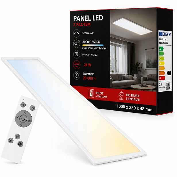 Stropní Svítidlo Led panel stropní svítidlo s dálkovým ovládáním 24W Cct stmívač časovač 2600lm