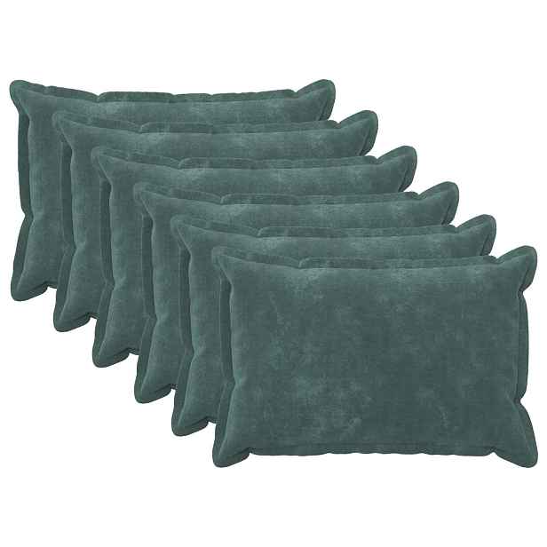 vidaXL Polštář HOUTEN 6 ks Mořsky modrá Mikrovláknová fleece