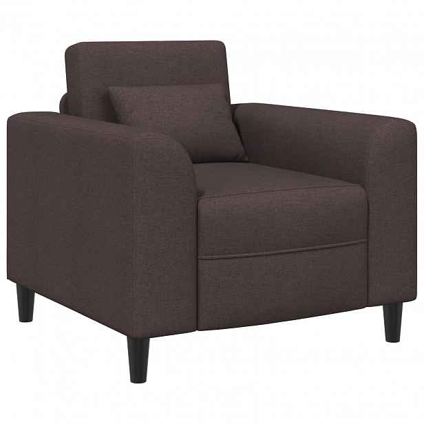 vidaXL křeslo Tmavě hnědá Textil