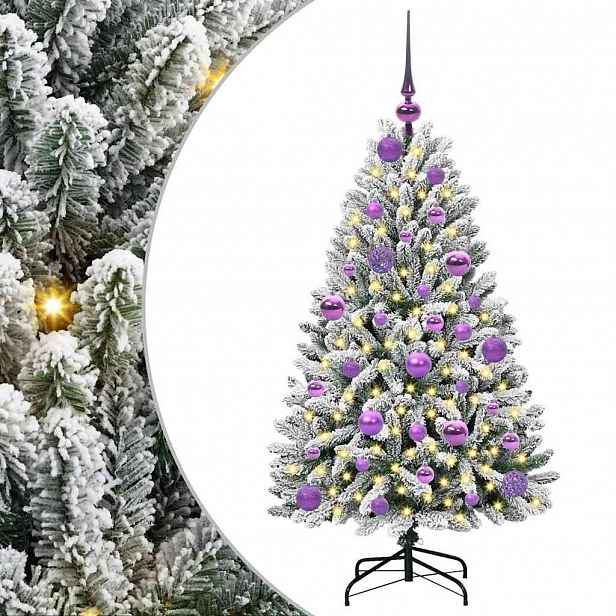 vidaXL Umělý vánoční stromeček 120 cm 150 LED Teplá bílá PVC a ocel