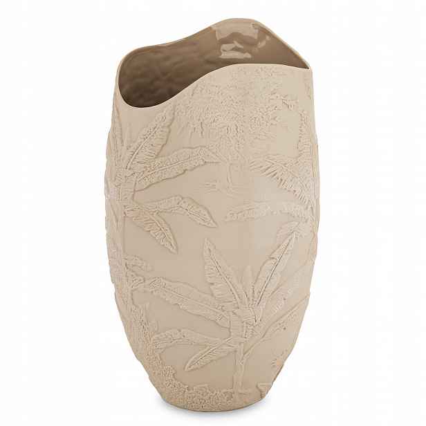 Elegantní váza Flakon Porcelánová Béžová 36 cm Styl Přírodní Dekorace