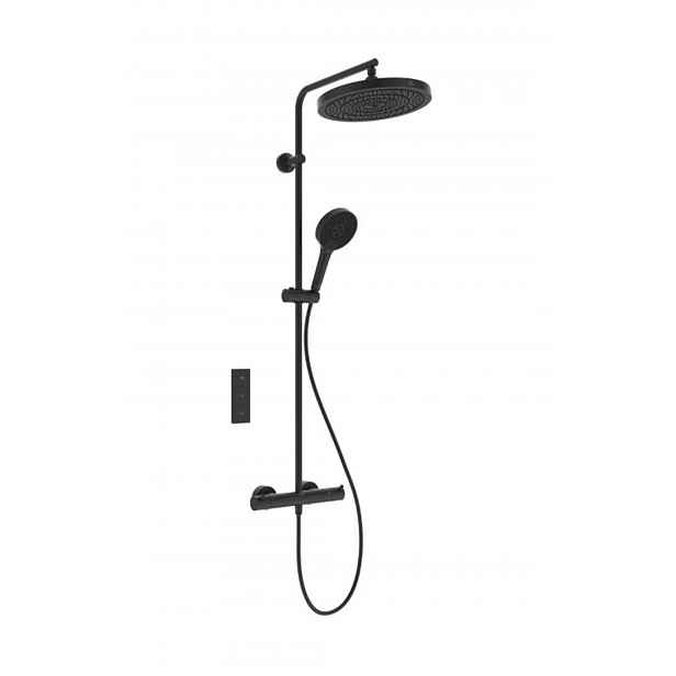 Ideal Standard Ceratherm T125+ - Sprchový set s termostatem, průměr 30 cm, 3 proudy, hedvábná černá A7689XG