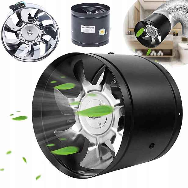 Průmyslový Odtahový Ventilátor 150 MM Pro Toaletní Kuchyň 500 m3/h