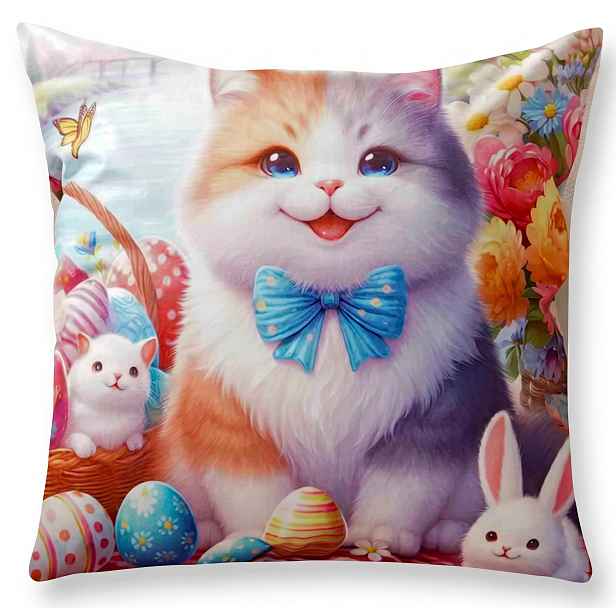 Velikonoční povlak na polštář EASTER CAT 40x40 cm Mybesthome