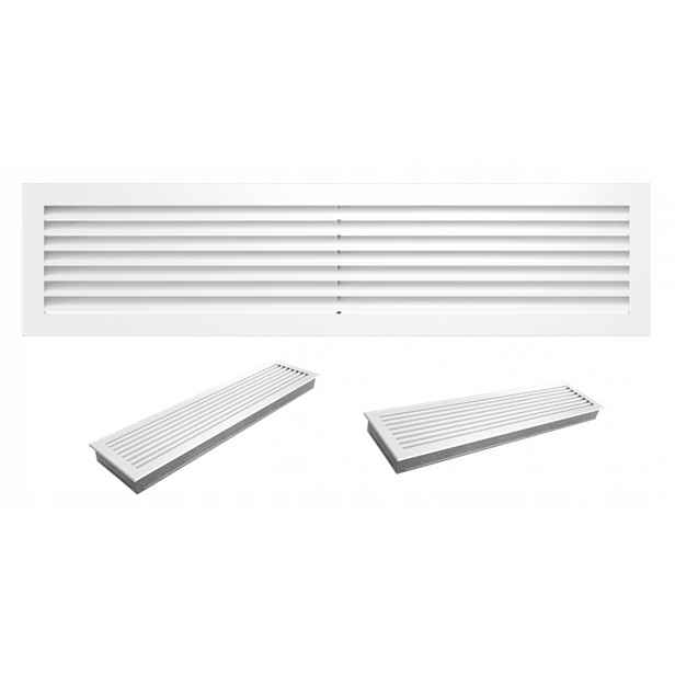 Ventilační mřížka Fresh bílá 17x70 Pevná Podélná Lakovaná Žaluzie